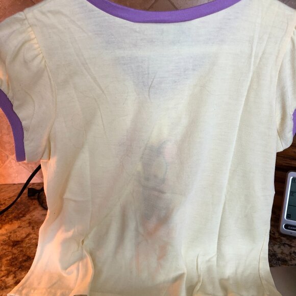 Girls Disney Cuties T Shirt with Deer & Star Performer on Front XL Yellow - Picture 6 of 6